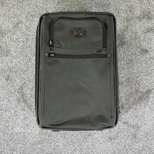Tumi Alpha Ballistic Nylon 2-Wheel Carry On Suitcase Olive Green 22020WIH READ
